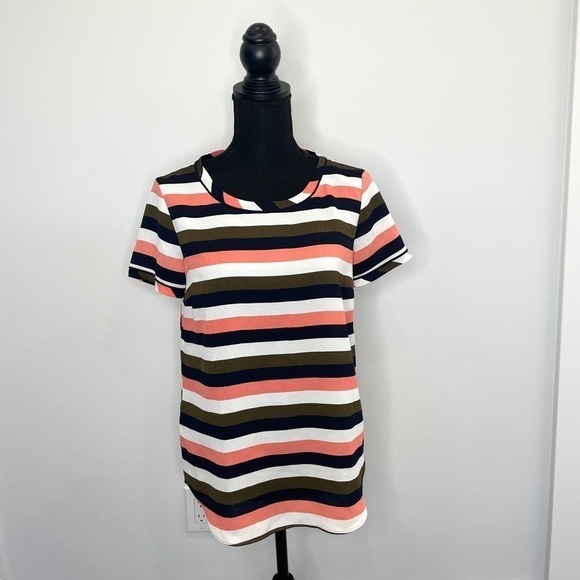 Ann Taylor Multi Color Short Sleeve Top - Picture 1 of 5